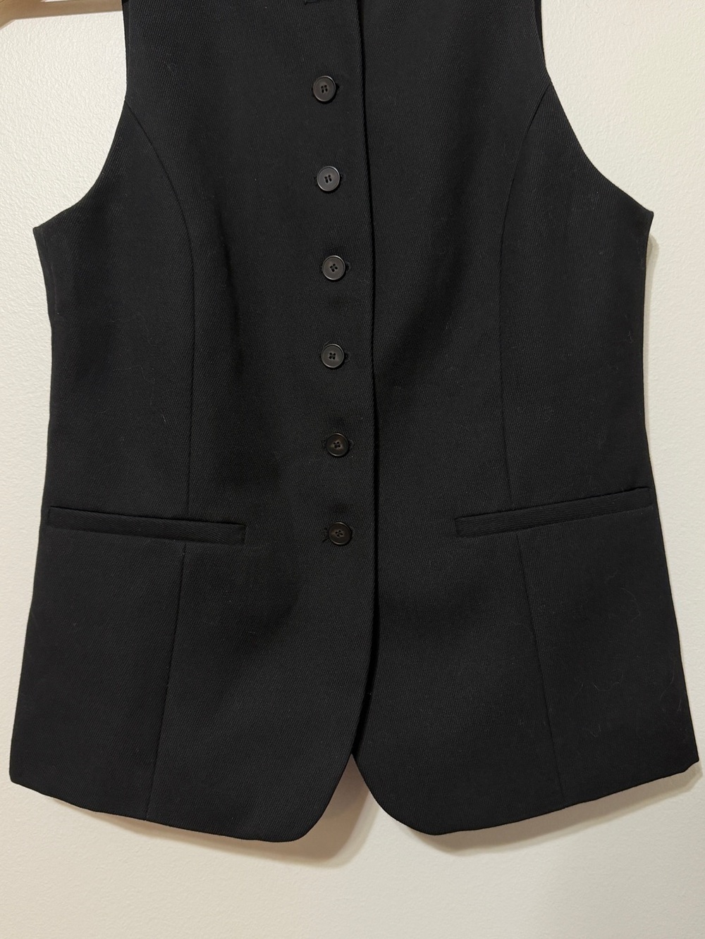 Sezane Black Button Vest Size 34 or XS Wool Blend NEW NWOT - Picture 5 of 9